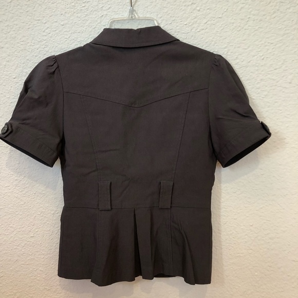 Short Sleeved Grey Jean Jacket - Picture 2 of 2